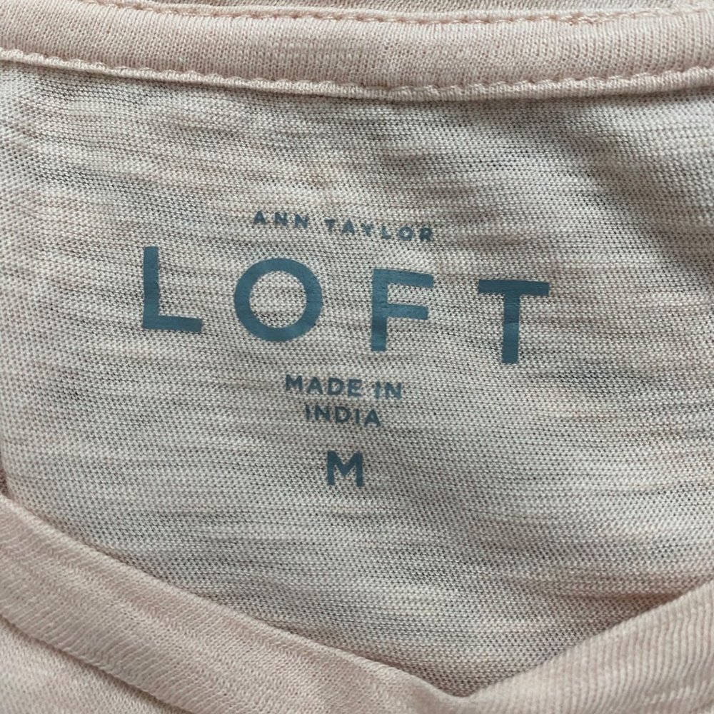 LOFT Light Pink Cotton Short Bell Sleeve Tee - Picture 12 of 12